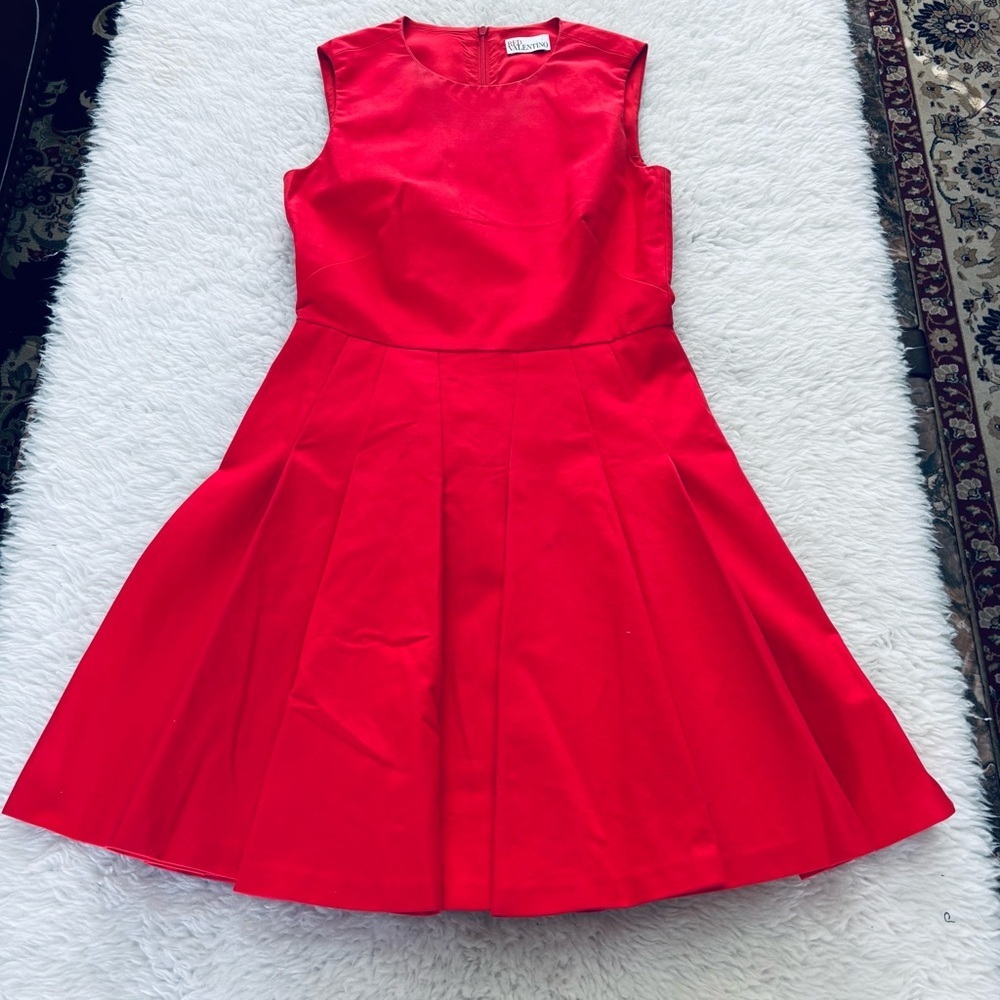 RED Valentino RN# 43835 Red Pleated Dress size EU 38 US XS-S - Picture 11 of 15